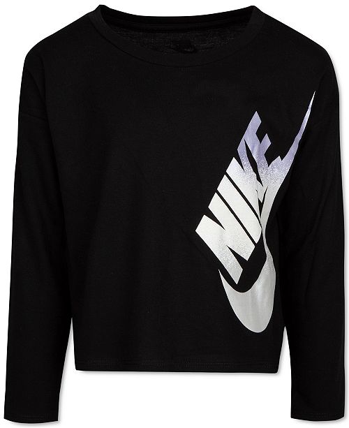 Nike Little Girls Logo Print T Shirt Reviews Shirts Tops