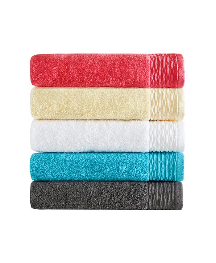 Madison Park Breeze 6Pc. Jacquard Wavy Border Zero Twist Towel Set & Reviews Bath Towels