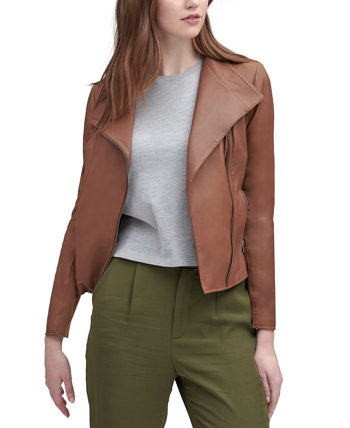 Marc new york leather moto jacket women's top