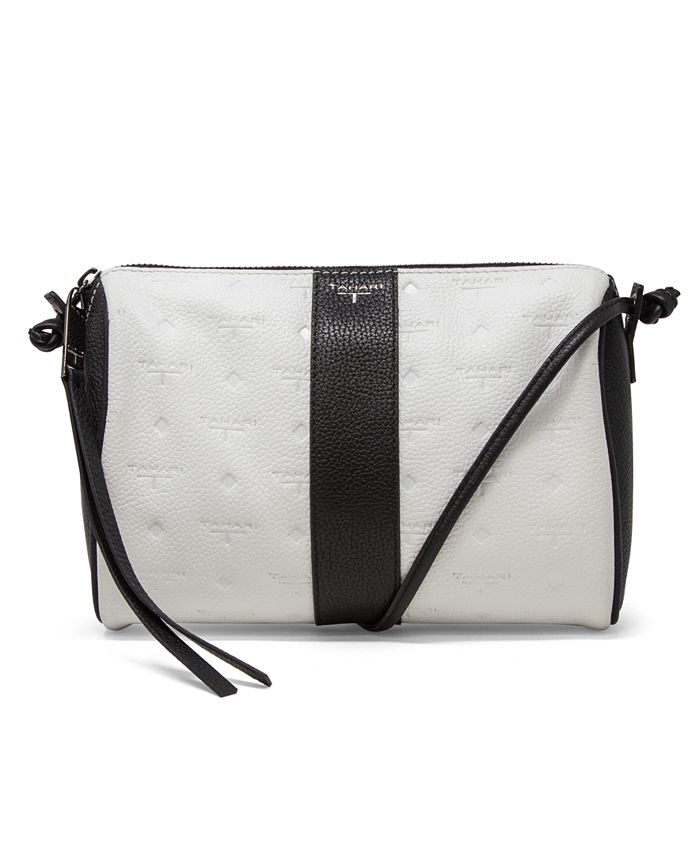 T Tahari Logo Leather Crossbody Macy's
