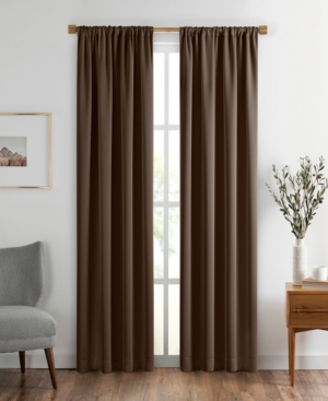 Elrene Sunveil Vanderbilt Extra Wide Blackout Window Curtain, 52"x95" In Chocolate