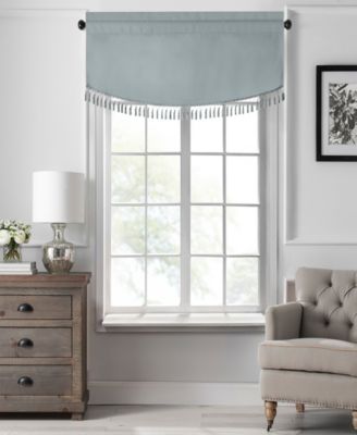Elrene Home Fashions - Vanderbilt Scallop Tassel Window Valance, 50"x19"