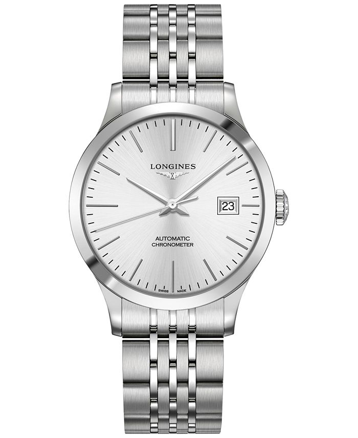 Longines Men's Swiss Automatic Record Collection Stainless Steel ...