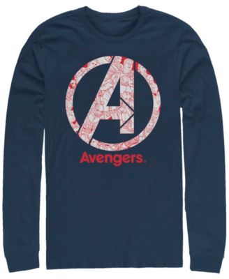 Marvel Men's Avengers Endgame Line Art Logo, Long Sleeve T-shirt
