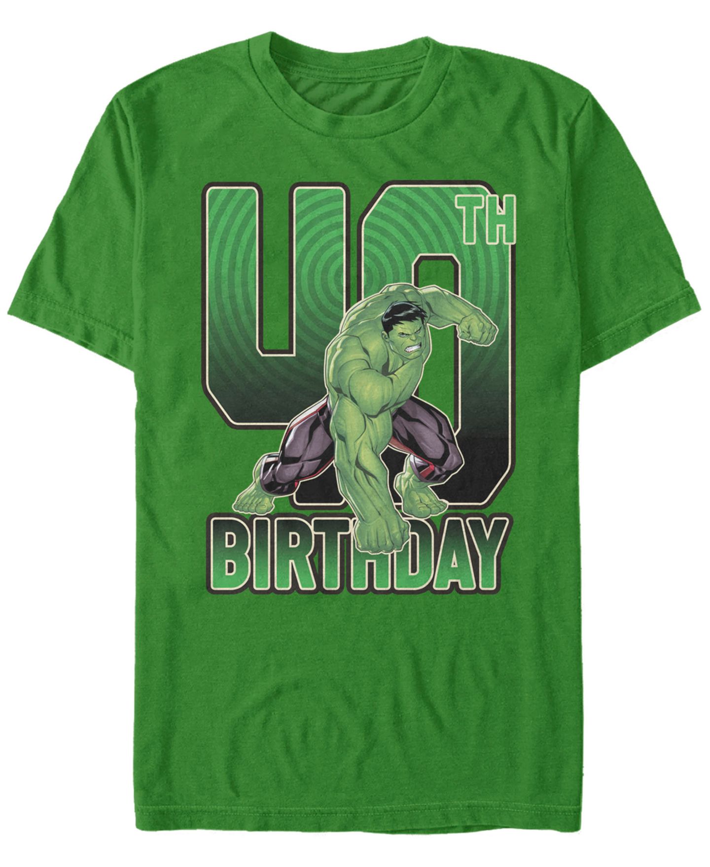 Мужская футболка Fifth Sun Marvel Hulk Smash 40th Birthday Short Sleeve, цвет: Изумрудный — фото 1
