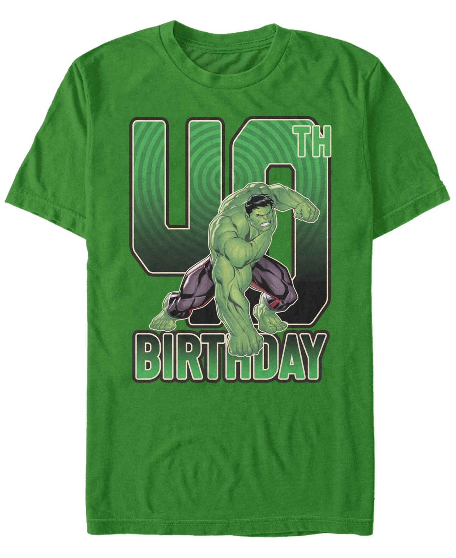 Men's Marvel Hulk Smash 40th Birthday Short Sleeve T-Shirt