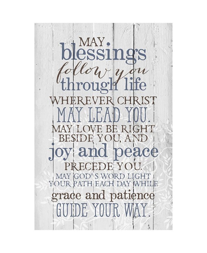 Dexsa May Blessings Follow You New Horizons Wood Plaque with Easel, 6 ...