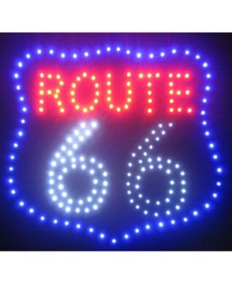 Creative Motion Route 66 LED Sign - Macy's