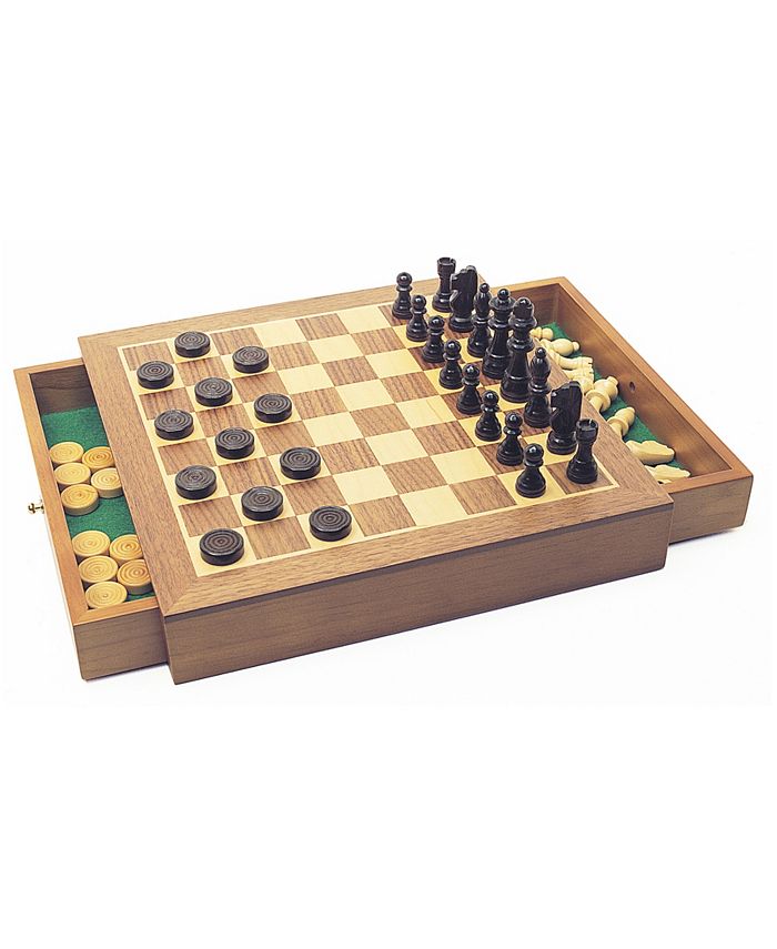 32pcs Handcraft Draughts Wooden Chess Pieces Durable Kids Learning Board Game 