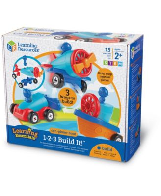 Areyougame Learning Resources Learning Essentials - 1-2-3 Build It Car-Plane-Boat