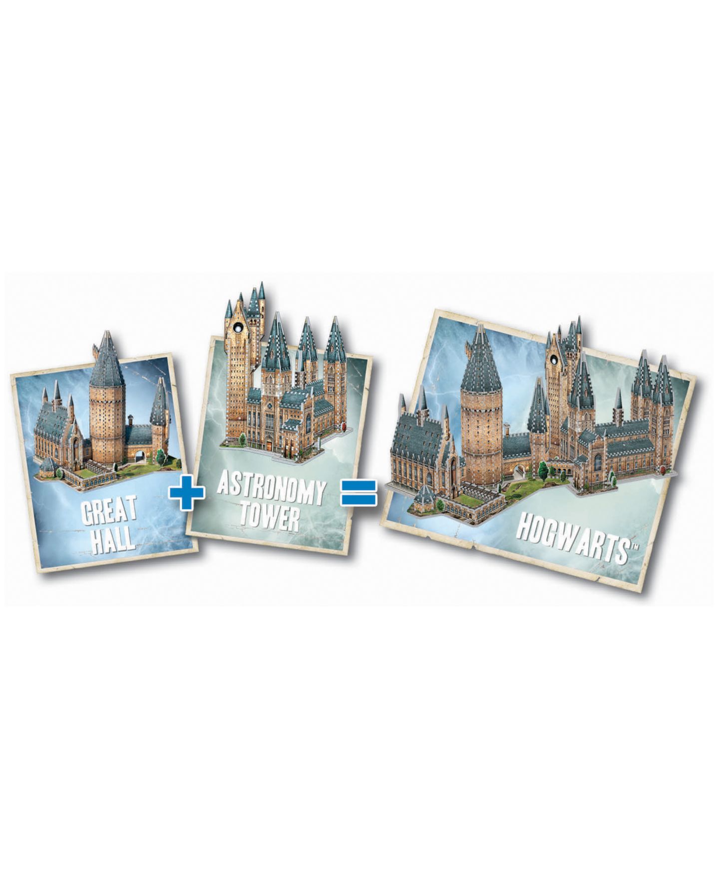 Детский пазл Wrebbit Harry Potter Great Hall 850-Piece 3D Puzzle, Ages 14+ — фото 3