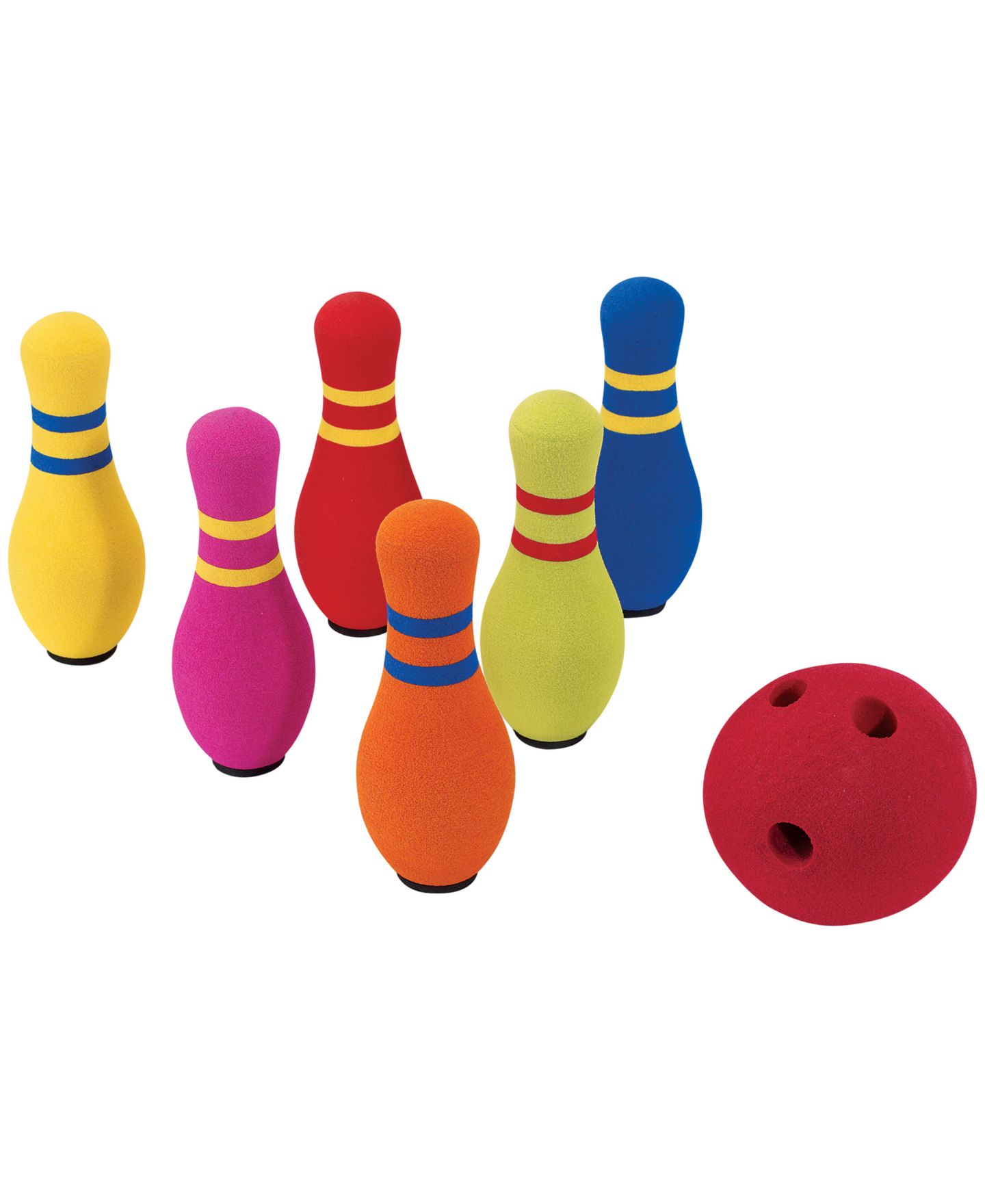 Детские игрушки MasterPieces Puzzles Fundamental Foam Weighted Ball Bowling Set, 6-Piece, Ages 3+ — фото 9
