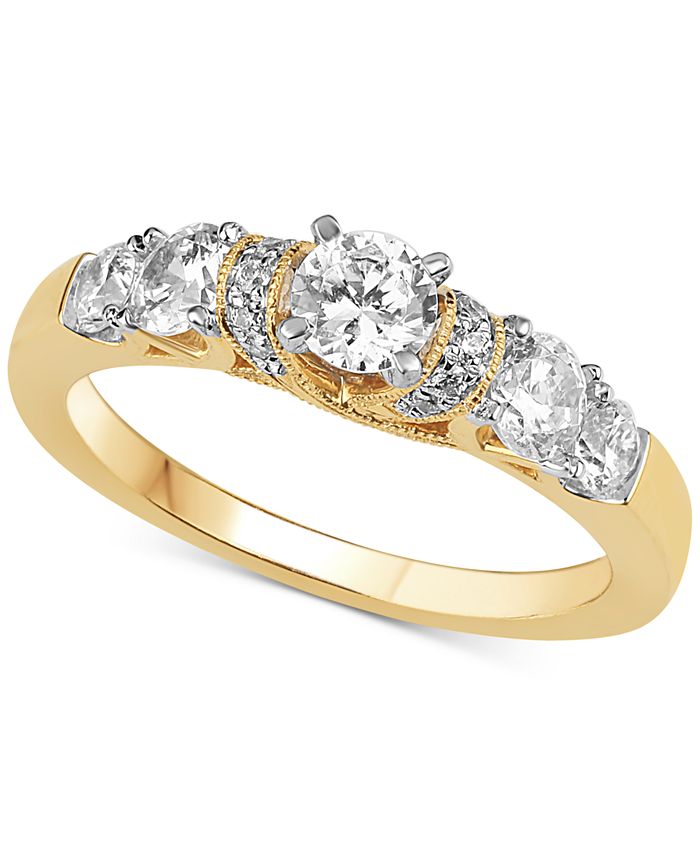 Macy's Diamond Engagement Ring (1 ct. t.w.) in 14k Yellow Gold Macy's