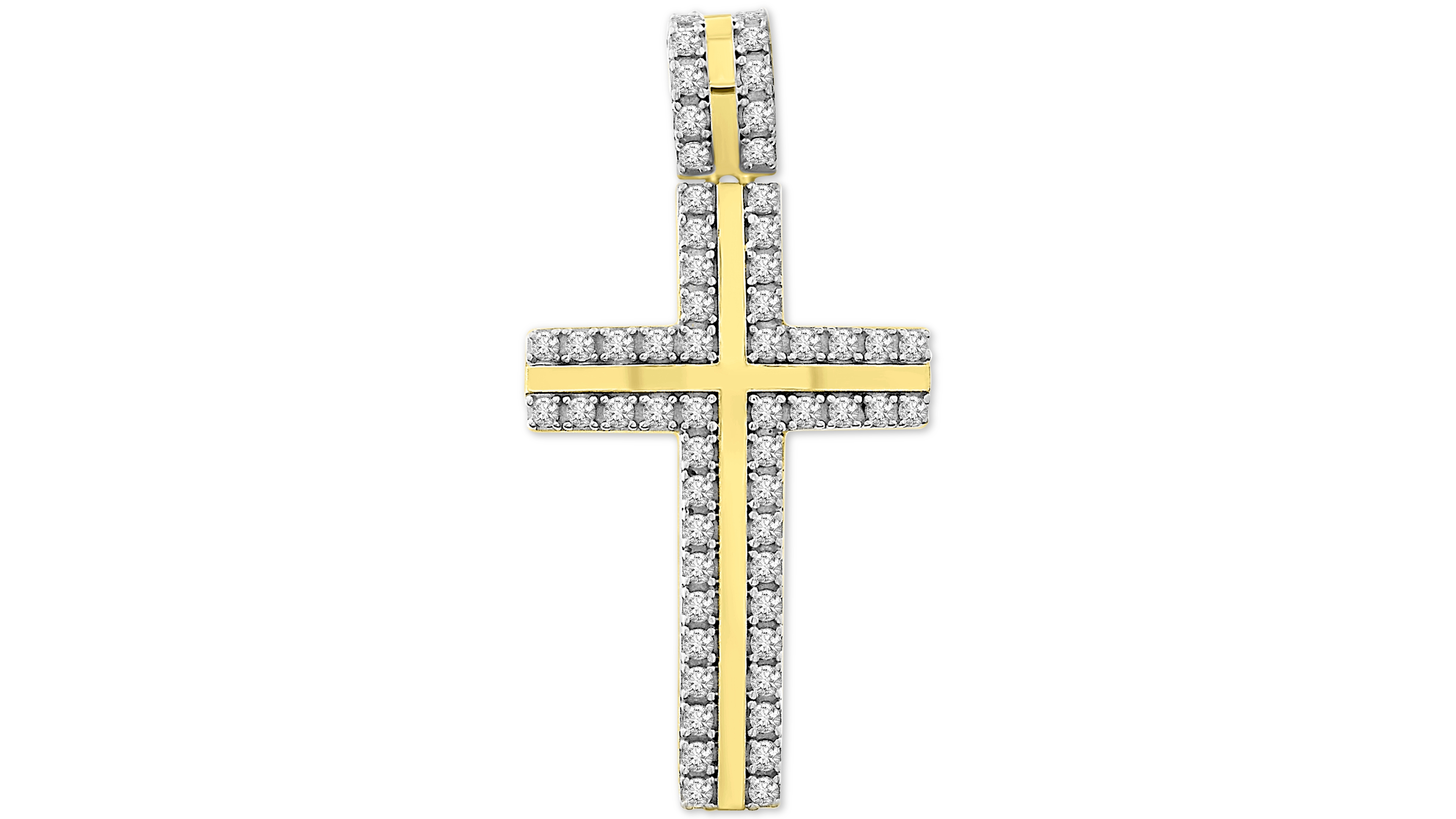 Men's Diamond Cross Pendant (1 ct. t.w.) in 10k Gold