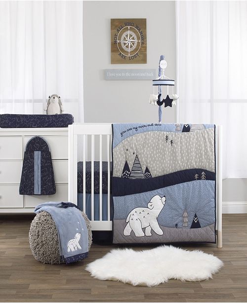 Nojo Cosmo Bear 4 Piece Crib Bedding Set Reviews Macy S
