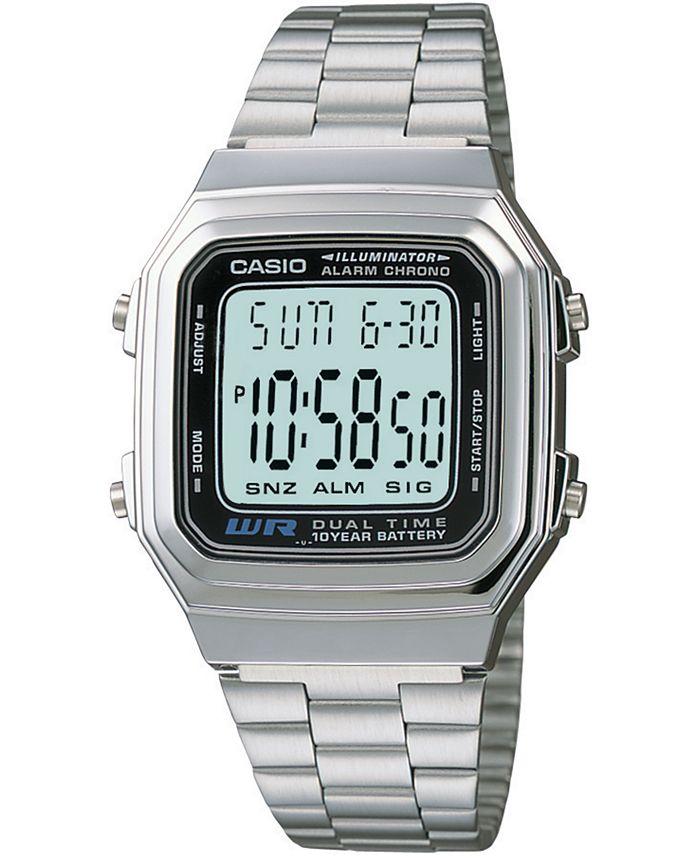 Hård ring Titicacasøen Sult Casio Unisex Digital Stainless Steel Bracelet Watch 32mm & Reviews - All  Watches - Jewelry & Watches - Macy's