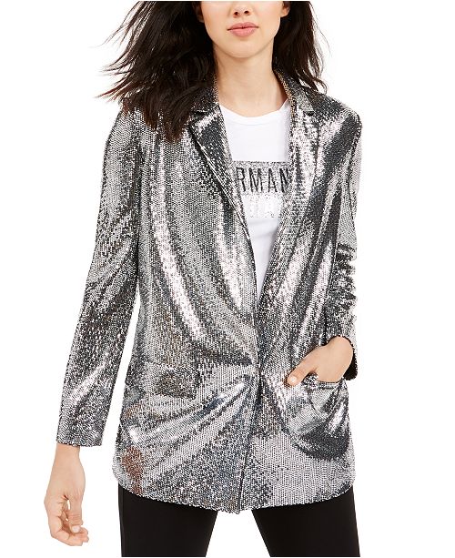 A X Armani Exchange Metallic Blazer Reviews Jackets Blazers