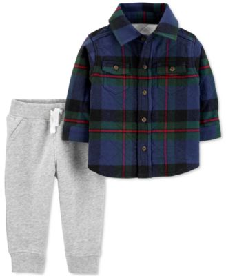 baby boy flannel outfit
