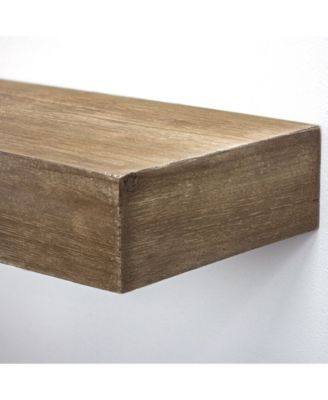American Art Decor Rustic Wood Floating Wall Shelf