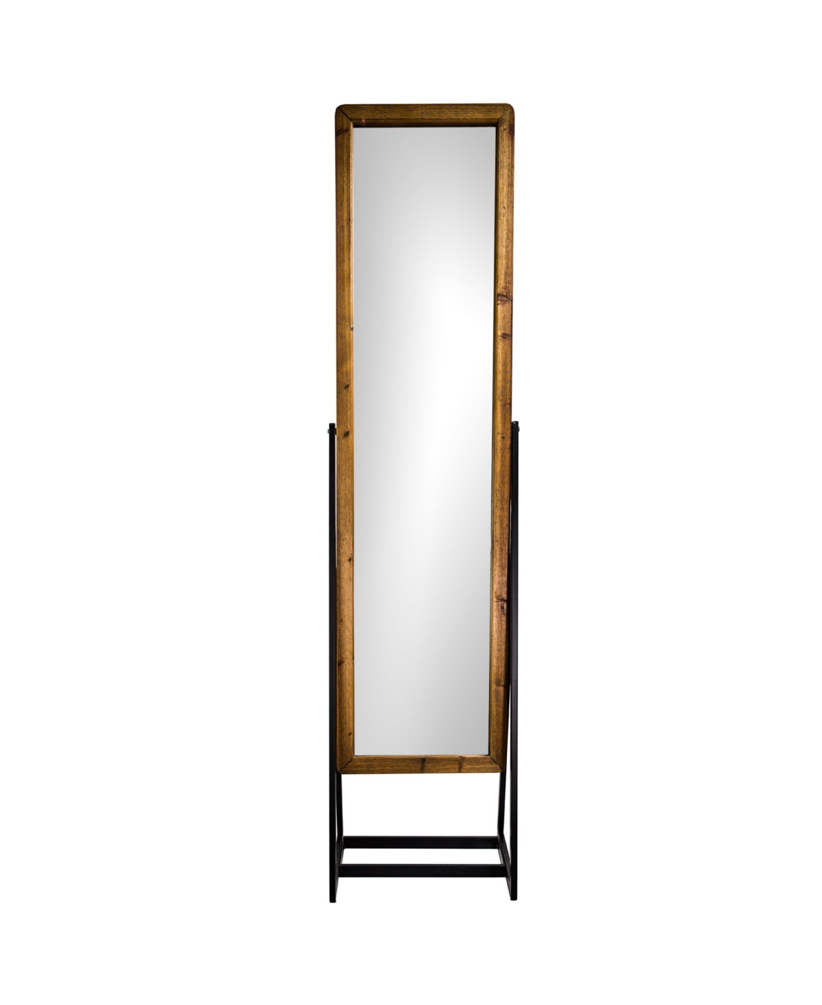 American Art Decor Wooden Cheval Mirror - Brown