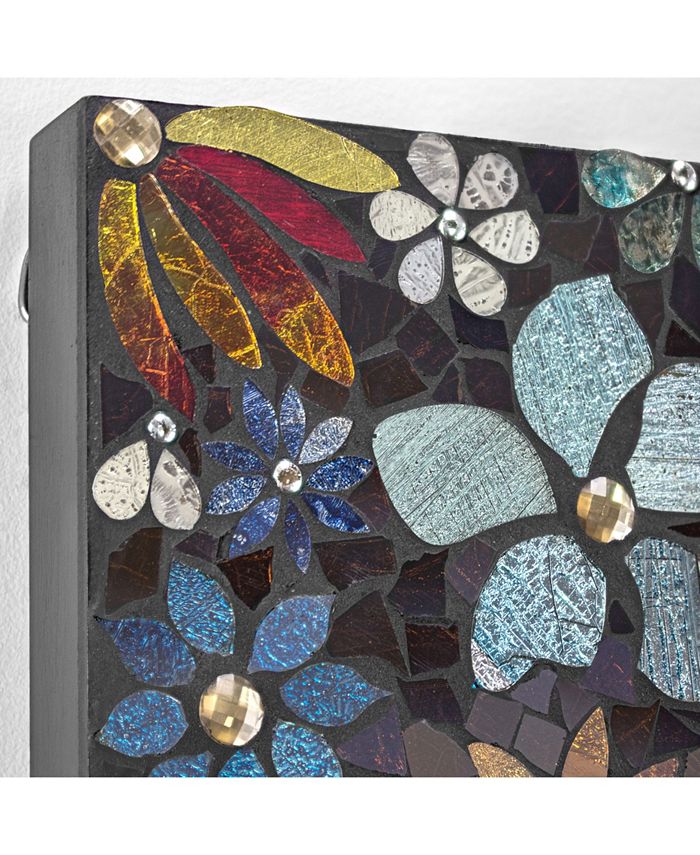 Crystal Art Gallery American Art Decor Floral Crushed Glass Mosaic Wall