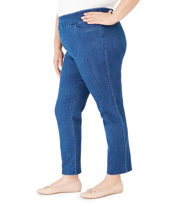 Alfred Dunner Plus Size Pearls of Wisdom Proportioned Superstretch Denim Jeans & Reviews - Jeans