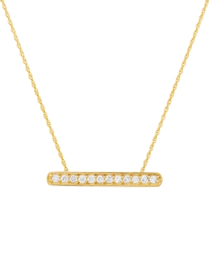image of 241 Wear It Both Ways Diamond Bar Pendant Necklace (1/3 ct. t.w.) in 14k White or Yellow Gold