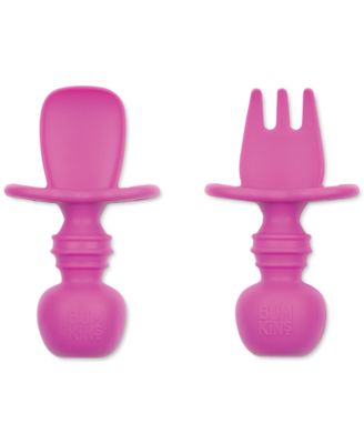 Bumkins Baby Boys or Baby Girls Silicone Chewtensils - Fuchsia 15$