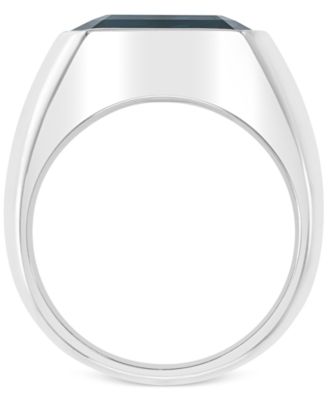 EFFY&reg; Men's London Blue Topaz Ring (9-1/4 ct. t.w.) in Sterling Silver