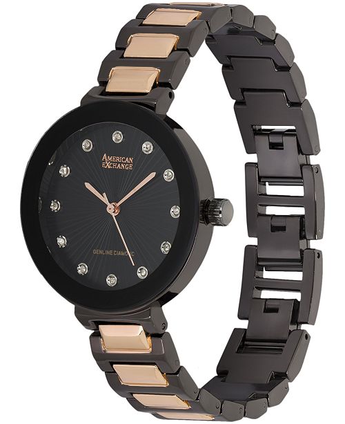 American Exchange Ladies Genuine Diamond Collection Watch ...