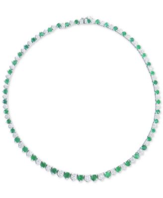 macy's emerald necklaces