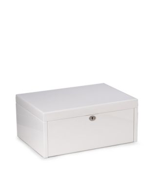 Lacquer Large Jewelry Chest with Multi-Compartment Storage