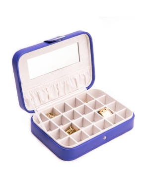 Bey-berk 24 Section Jewel Case With Mirror, Soft Velour Lining And Snap Closure In Multi