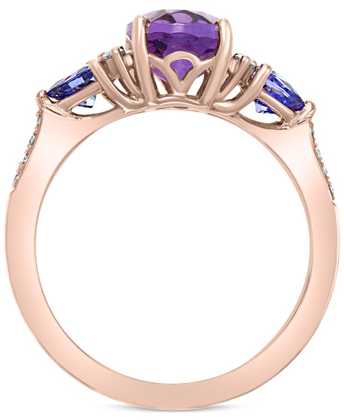 EFFY Collection - Multi-Gemstone (2-3/8 ct. t.w.) & Diamond (1/10 ct. t.w.) Ring in 14k Rose Gold