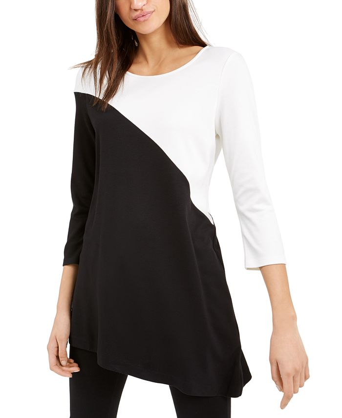 Alfani Asymmetrical Colorblocked Top Created for Macy s Macy s