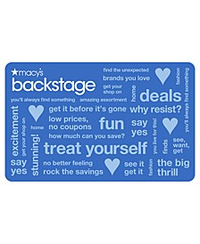 Backstage E-Gift Card