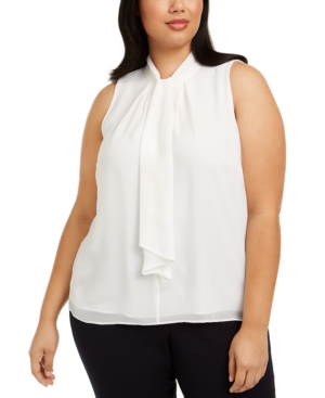 UPC 194414782765 - Calvin Klein Plus Size Ruffle-Front Blouse ...