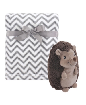 Hudson Baby Baby Girls and Baby Boys Plush Blanket with Plush Toy Set