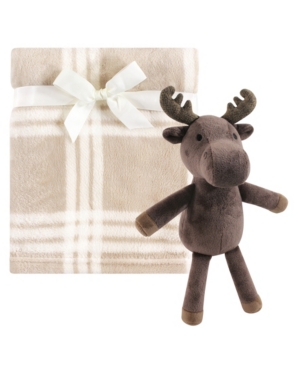 Hudson Baby Baby Girls and Baby Boys Plush Blanket with Plush Toy Set