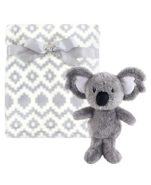 Hudson Baby Baby Girls and Baby Boys Plush Blanket with Plush Toy Set
