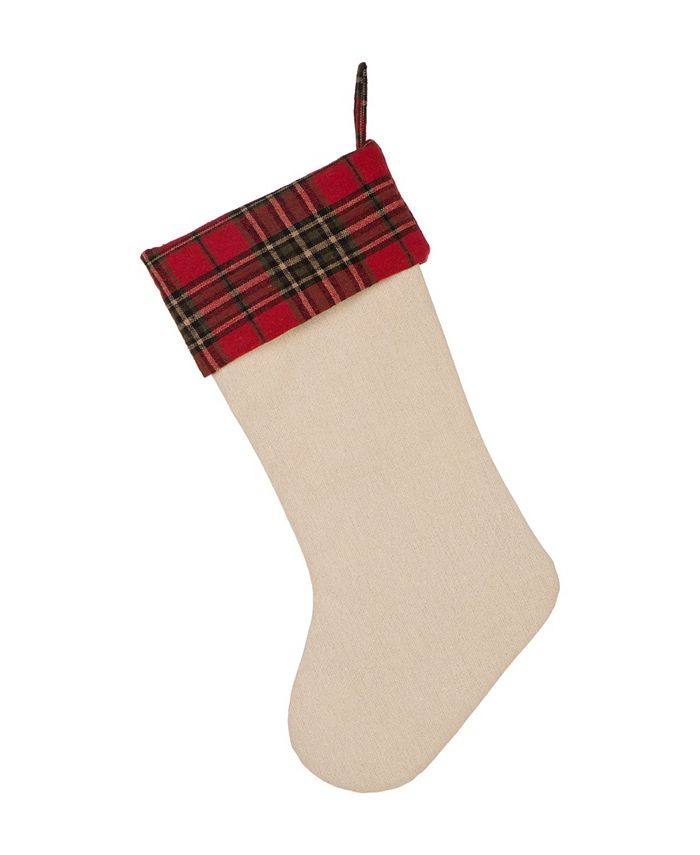 Glitzhome Embroidered Linen Christmas Stocking - Red Truck & Reviews ...