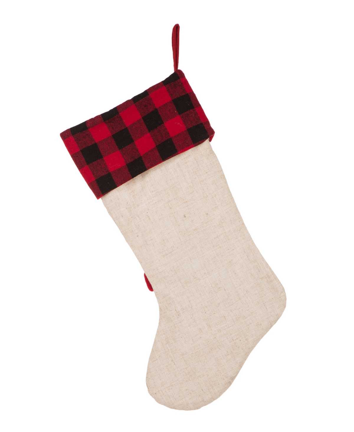 Glitzhome Led Embroidered Linen Christmas Stocking - Cat