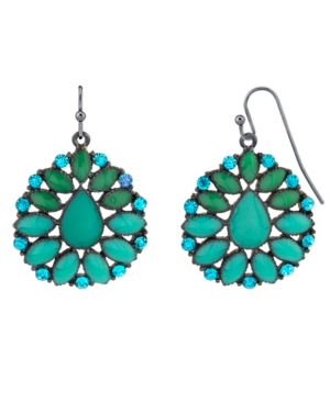 image of 2028 Black-Tone Drop Earrings