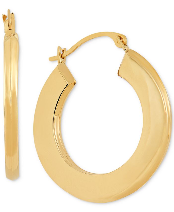 Macy's - Small Flat Hoop Earrings in 10k Gold