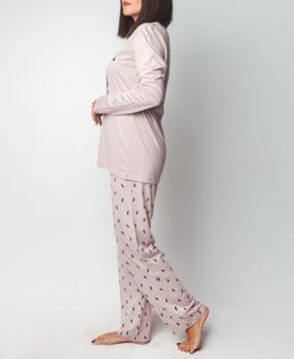 Mood Pajama Soft Feather Long- Sleeve Pajama Set