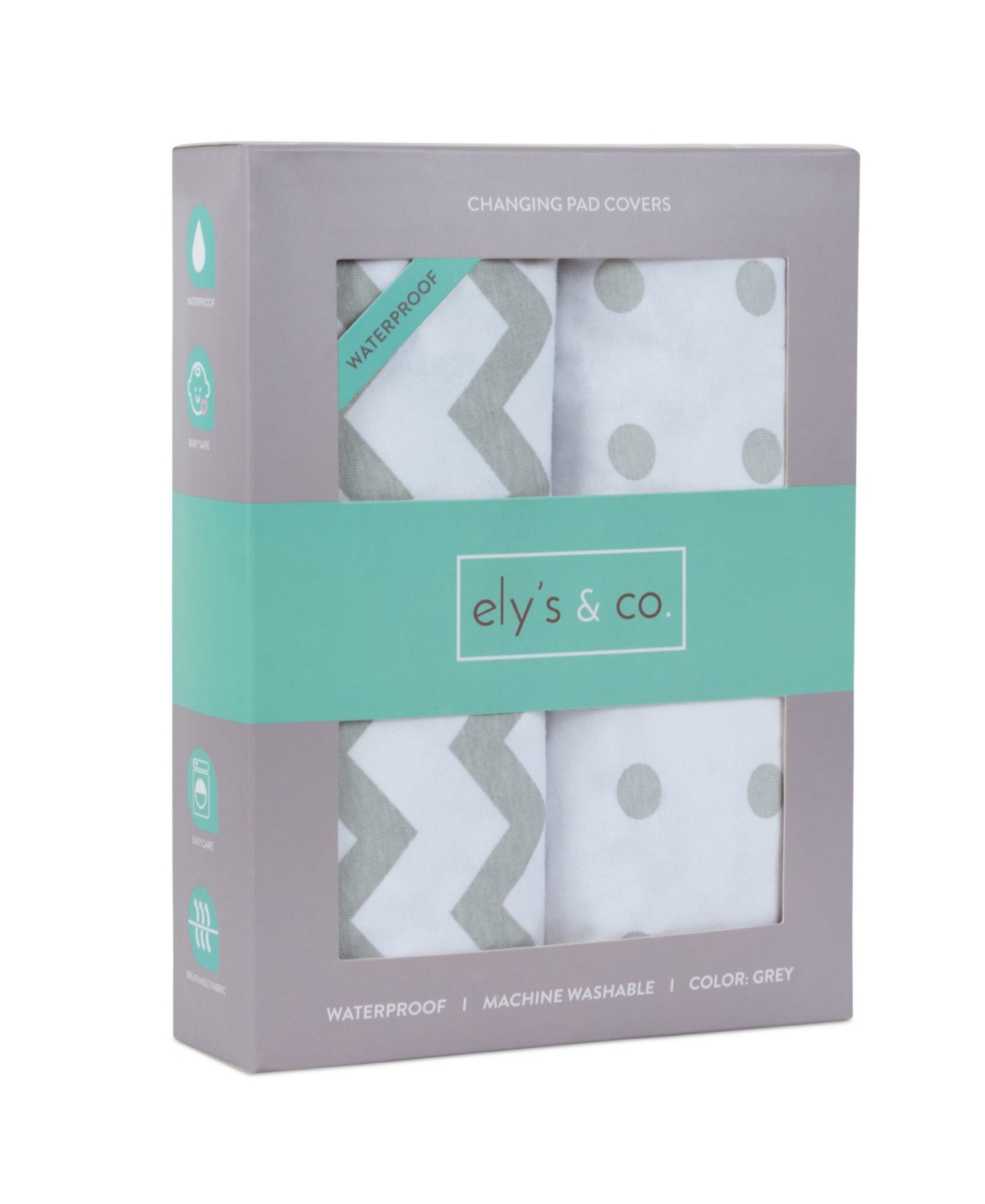 Ely's & Co. Waterproof Changing Pad Cover Set | Cradle Sheet Set 100% Cotton Jersey