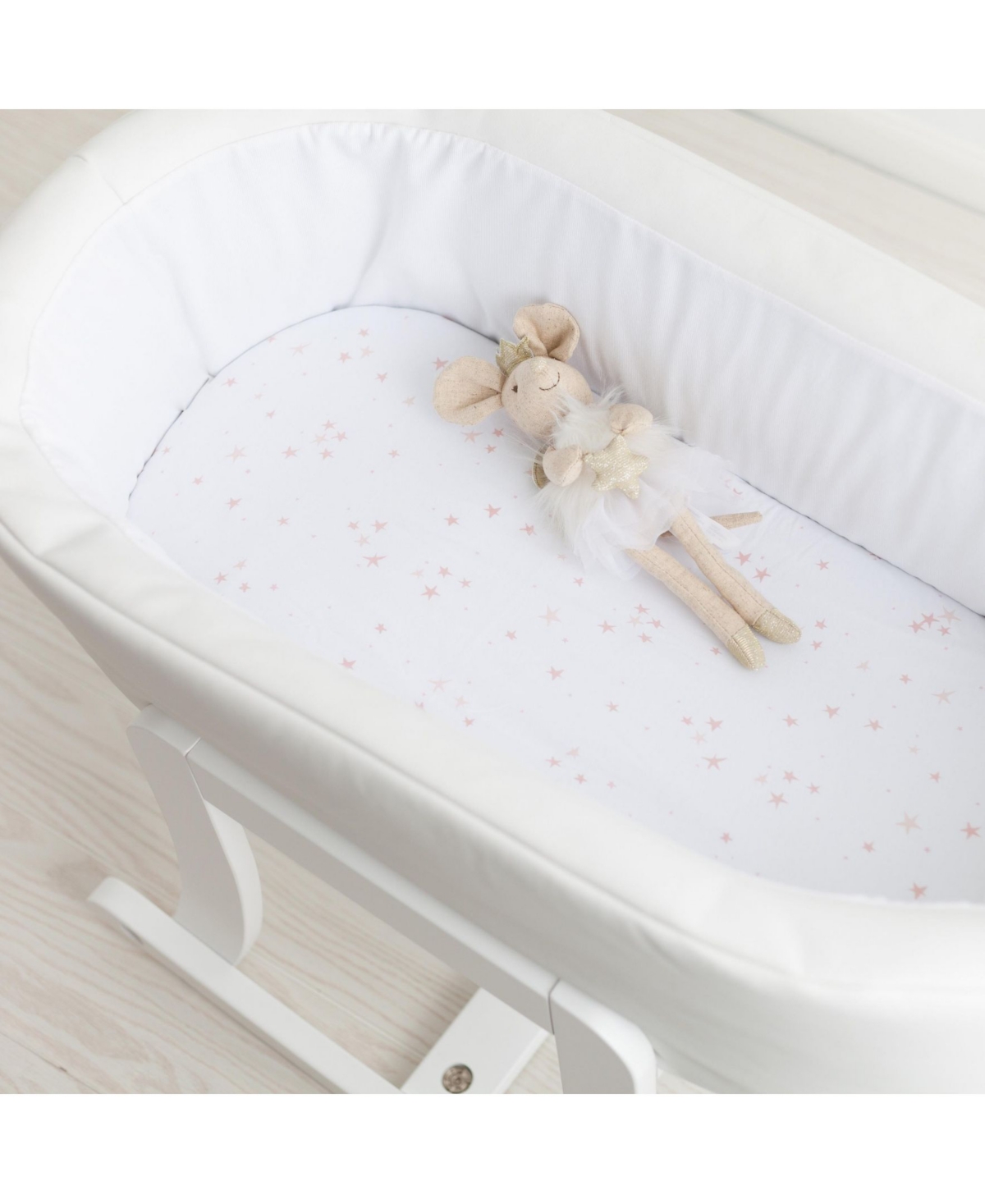 Ely's & Co. Baby Fitted Bassinet Sheet 100% Combed Jersey Cotton