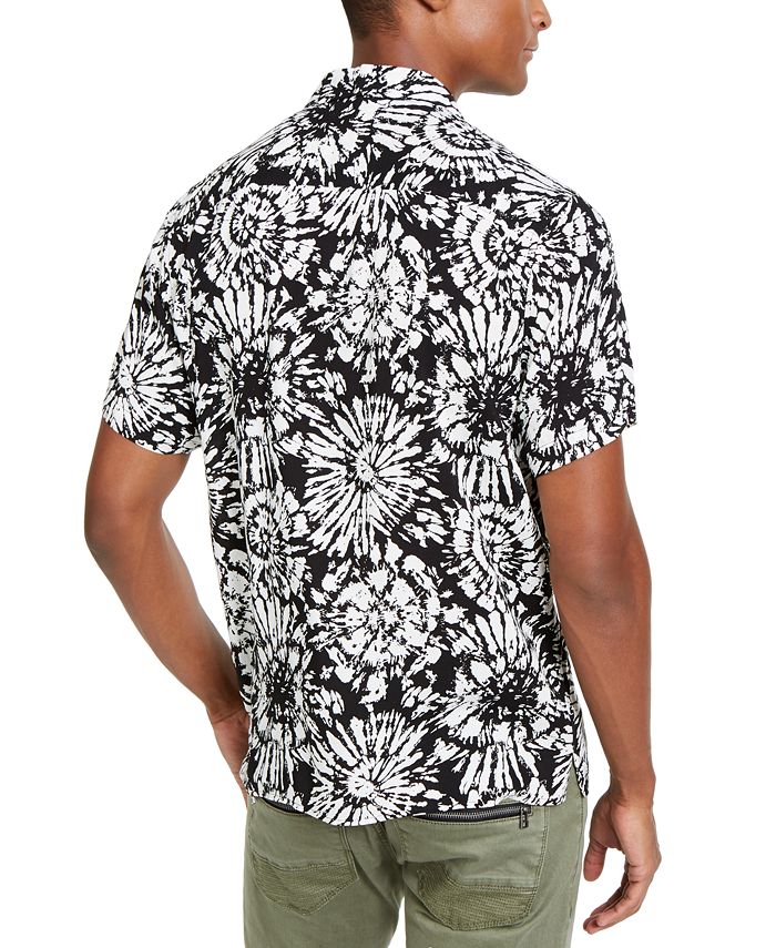 INC International Concepts INC Men's Tie Dye Short Sleeve Shirt, Created for Macy's Macy's