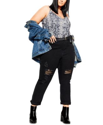 CITY CHIC - Trendy Plus Size Snake-Print Cami