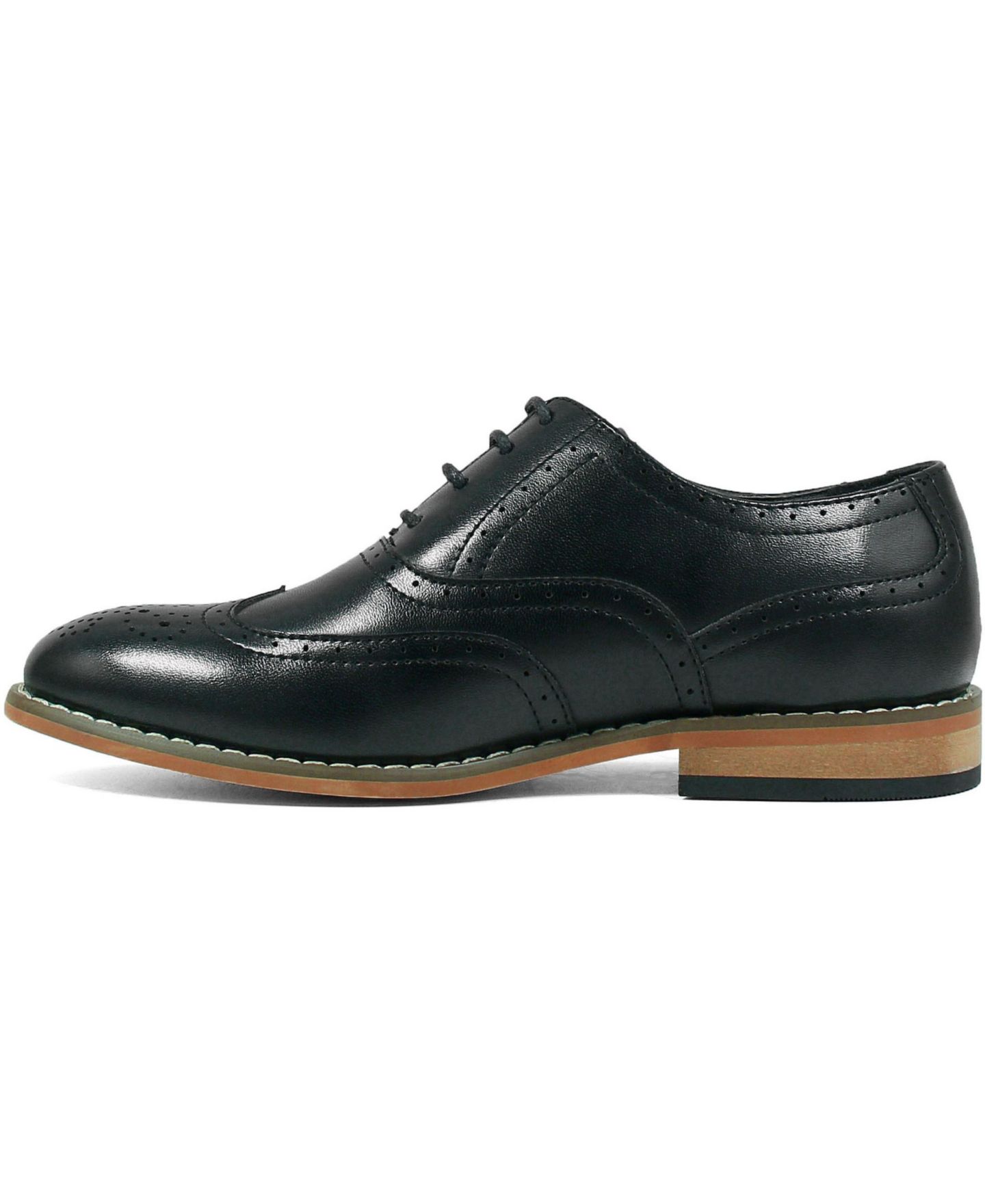 Туфли Stacy Adams Dunbar Wingtip Oxford Shoe для мальчиков, цвет: Чёрный — фото 5